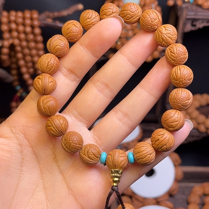 桃核吊坠满天星手串