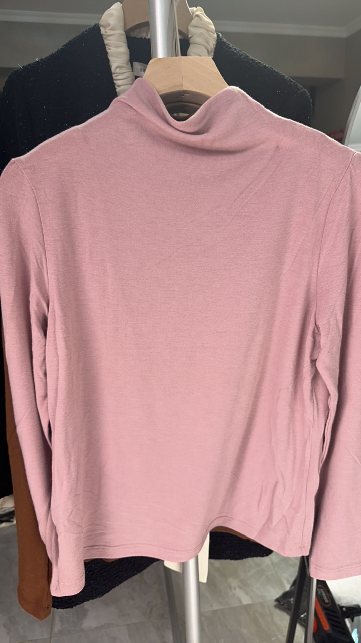 半高领女不起球莫代尔女士秋冬百搭上衣保暖堆领长袖