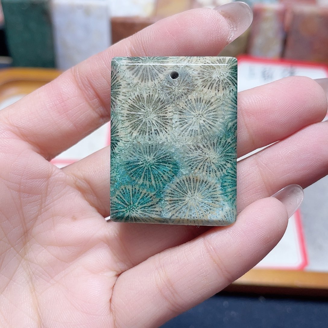 硅化珊瑚（珊瑚玉）合金颈饰