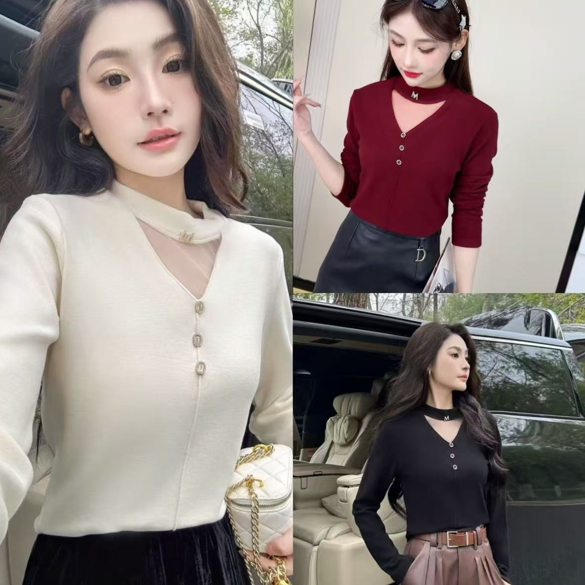 新款保暖显瘦洋气百搭上衣8690