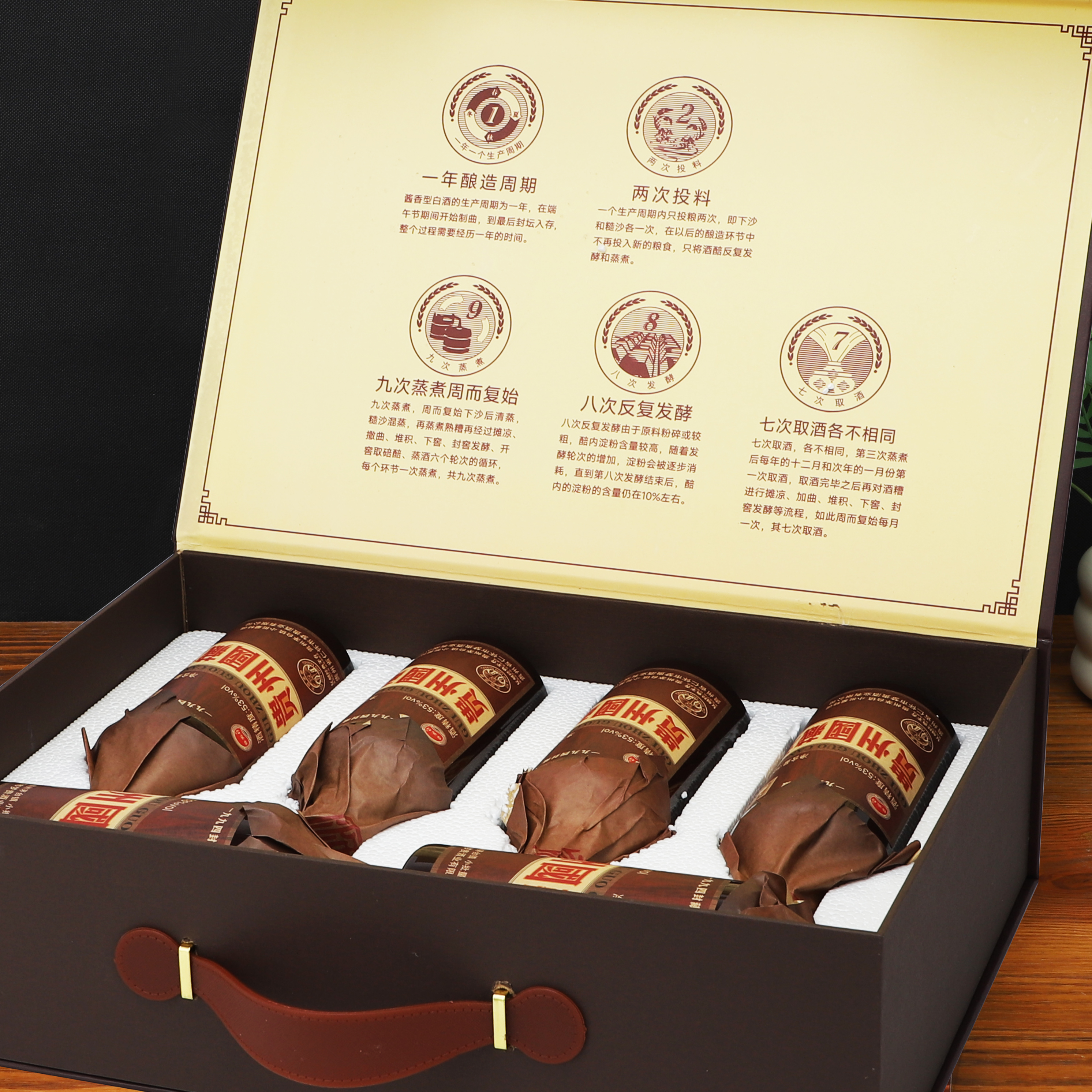 酱宾村国藏酒 酱香型白酒 500ML*6瓶 手提礼盒53%Vol