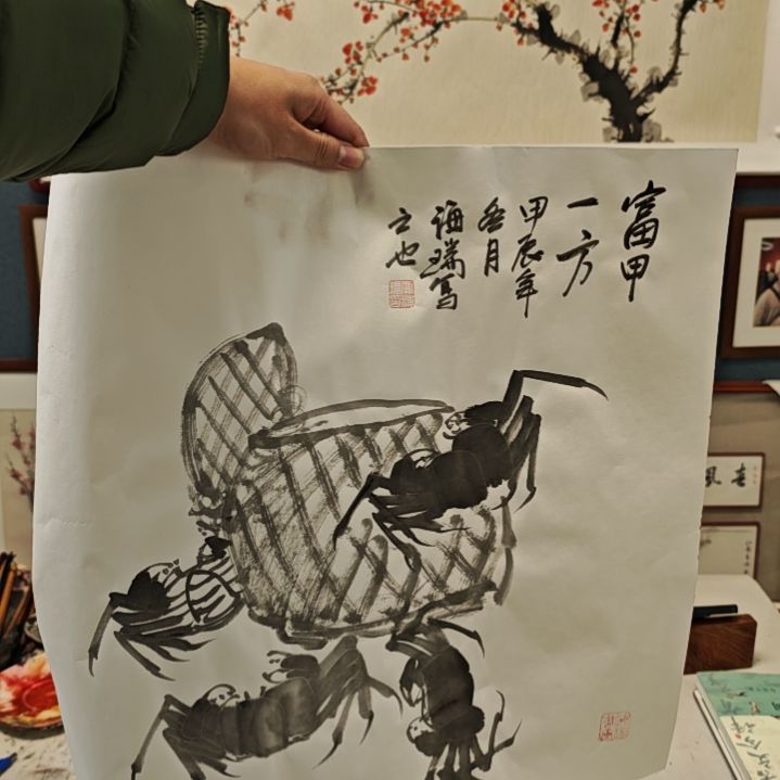 国画贾海瑞老师现场定制