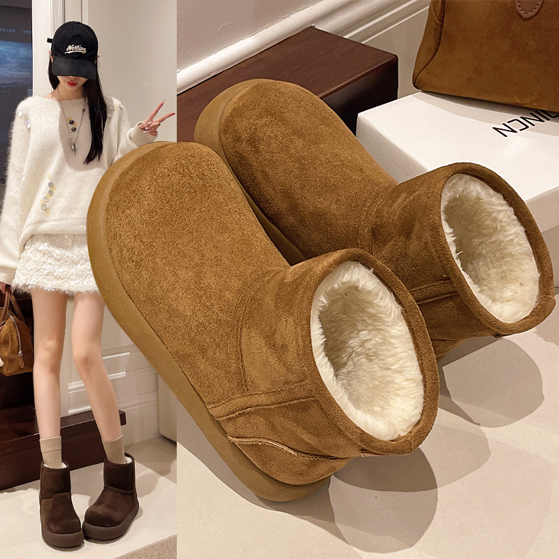 【小土豆强保暖版】不漏风雪地靴厚底一鞋两穿短靴雪地靴加厚防滑