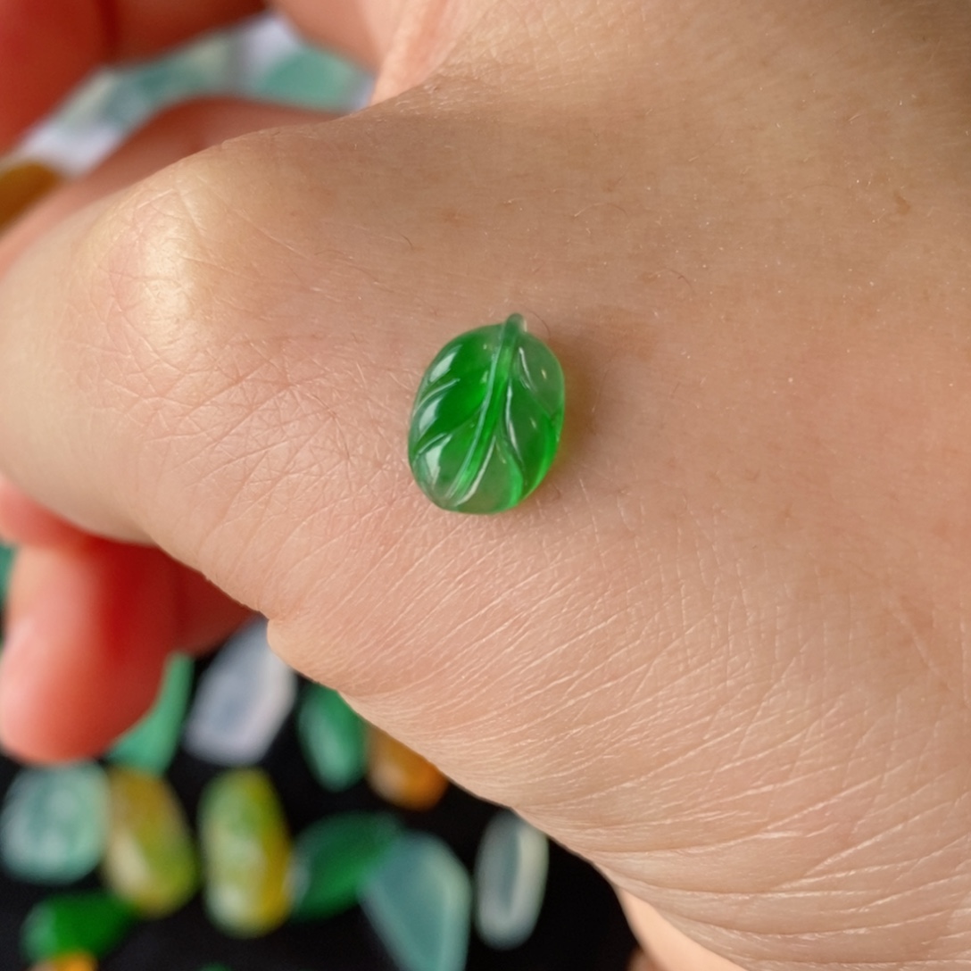 你***宝定制翡翠未镶嵌树叶