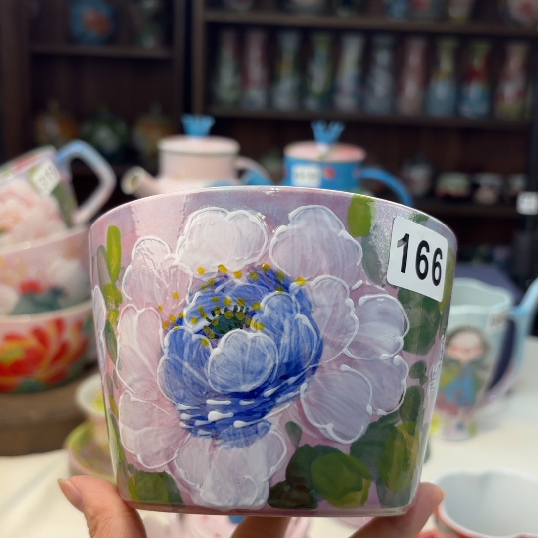 瓷片景德镇手绘高温釉下彩陶瓷茶具