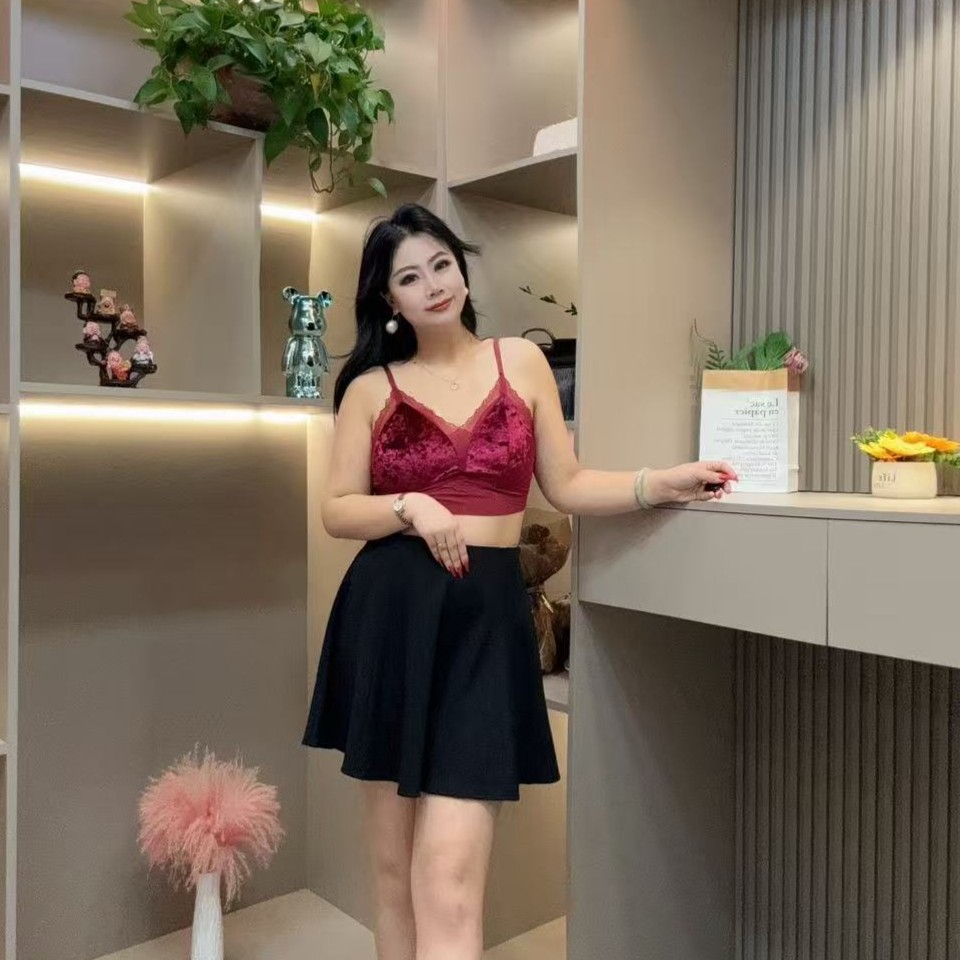 秋季美背-米 111 蕾丝一体杯舒适百搭波边设计款胖MM大码女装新款