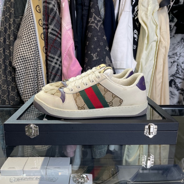 99新 GUCCI/古驰 脏脏鞋乌木色/37码/无盒/已鉴定洗护