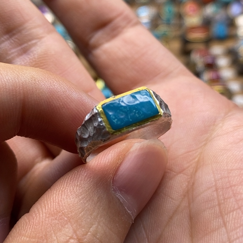 【闪购商品】银S925镶嵌绿松石戒指