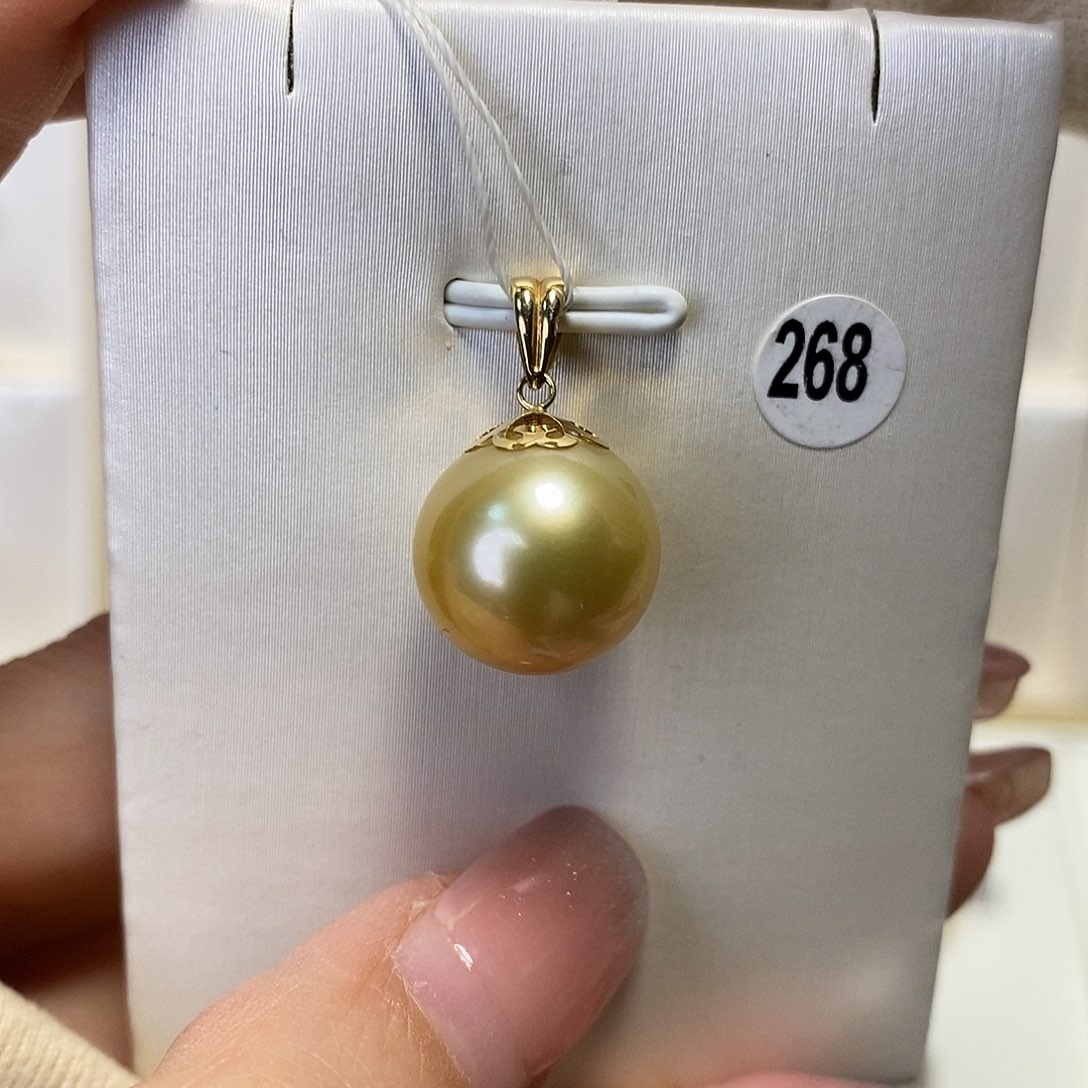 海水珍珠吊坠(不含链)18K金镶嵌