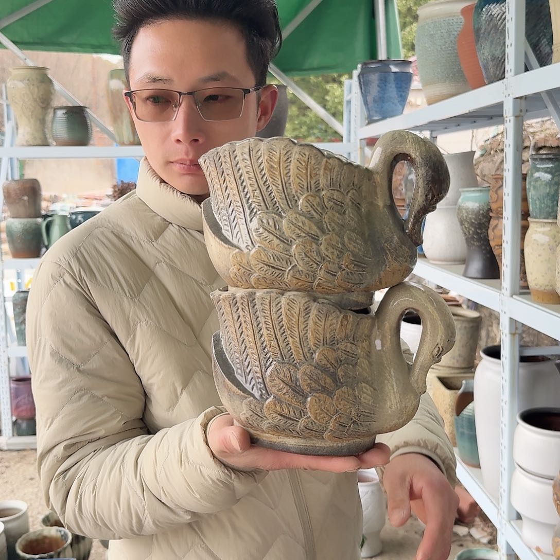 紫砂花盆51两个两个