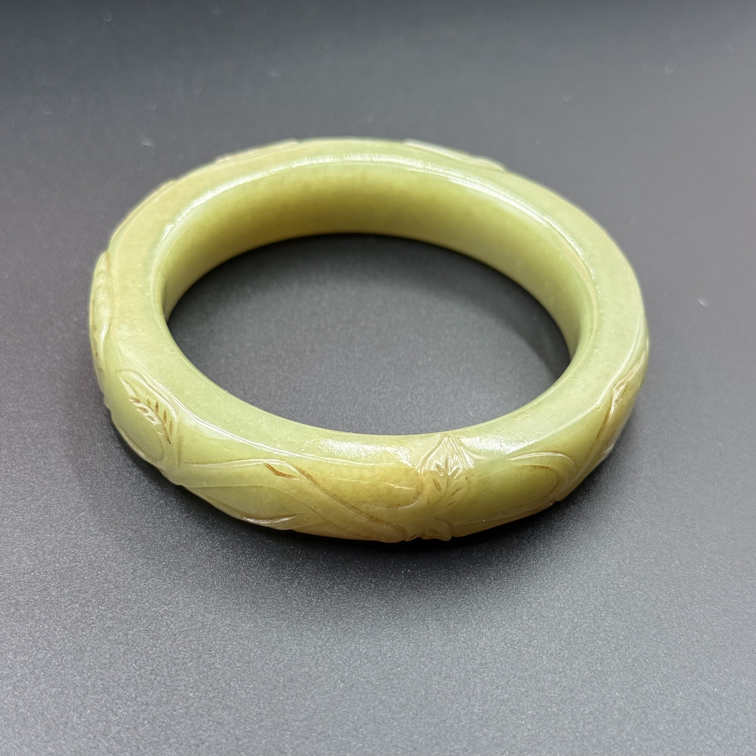 清代和田黄玉福寿手镯【华夏藏古】112812