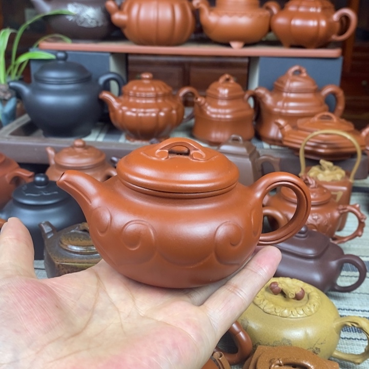 紫砂茶壶仿古如意120-220cc原矿赵庄朱泥特价