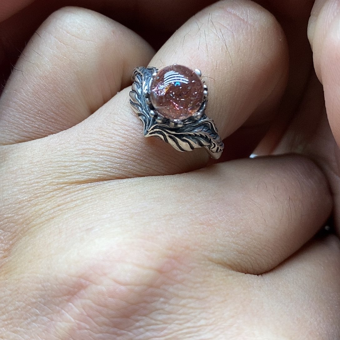 水晶戒指银S925镶嵌活口