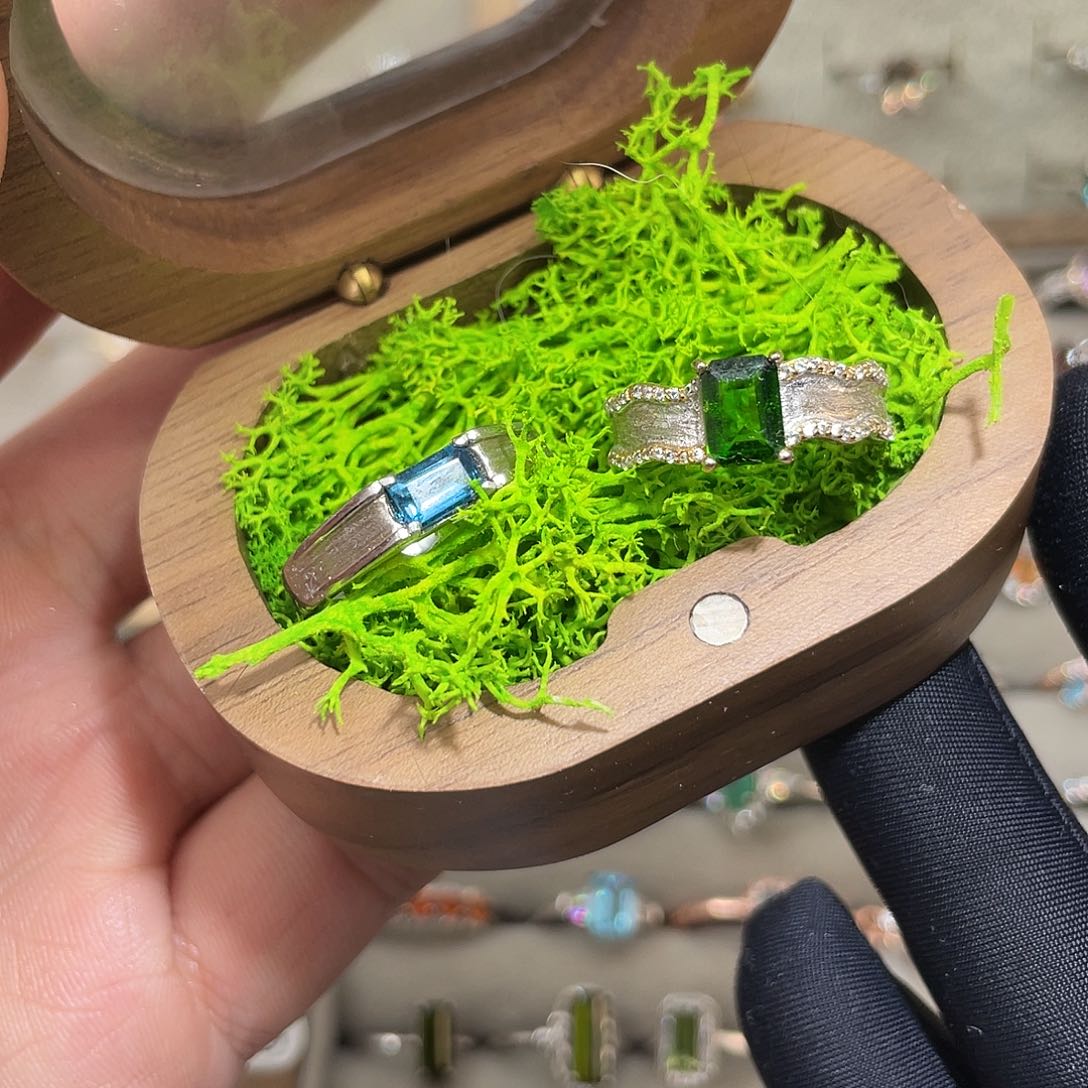 银S925镶嵌戒指托帕石1245