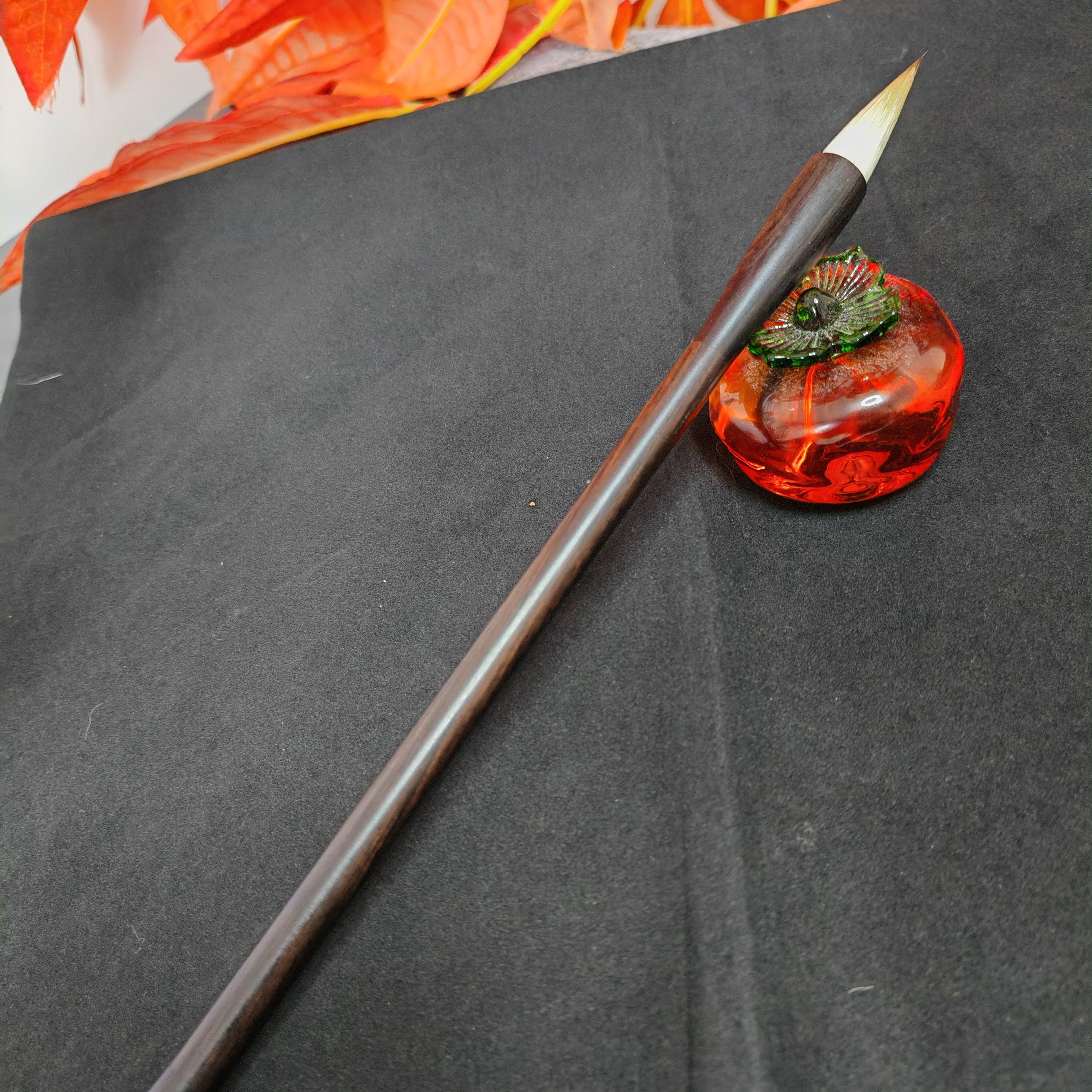 檀木红狐兼毫毛笔适合行书楷书练字书画创作专用