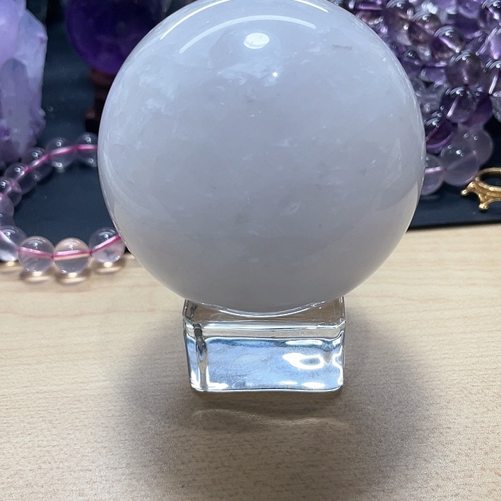 水晶水晶球白卡7.4A236未镶嵌
