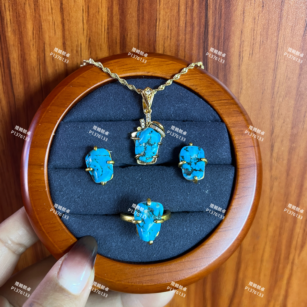 铜合金亚克力项链 新款三件套