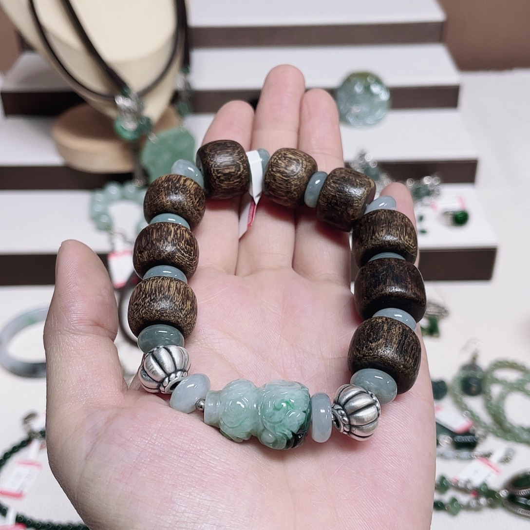 足银足银配饰手串