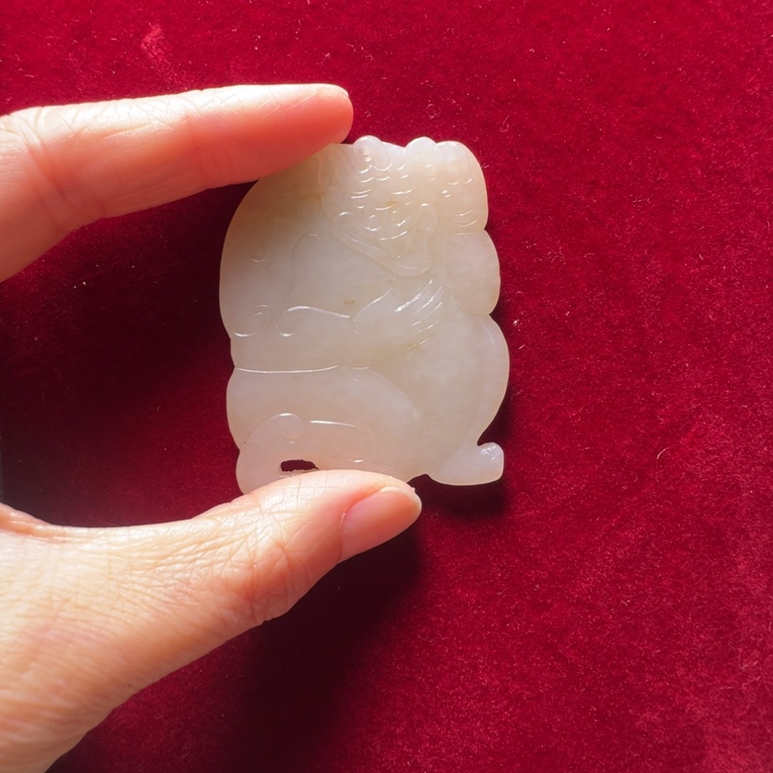 木***头和田玉（白玉）未镶嵌挂件