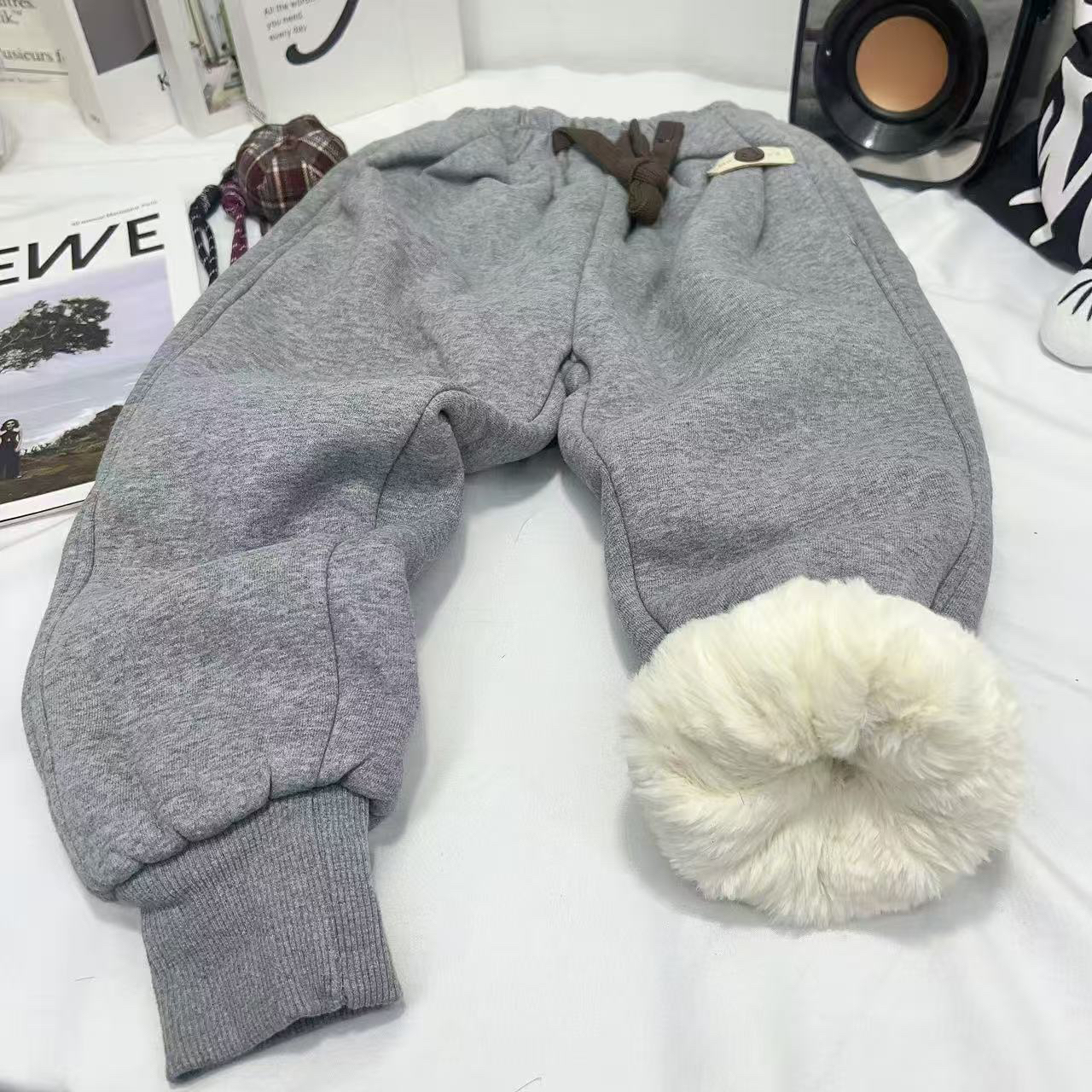 20612-4-1灰色兔毛加厚棉裤