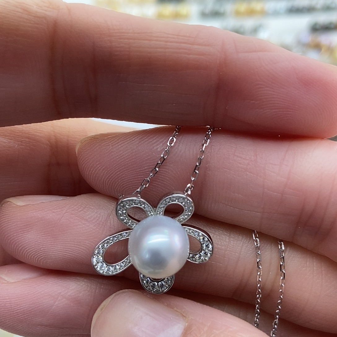 套链海水珍珠银S925镶嵌