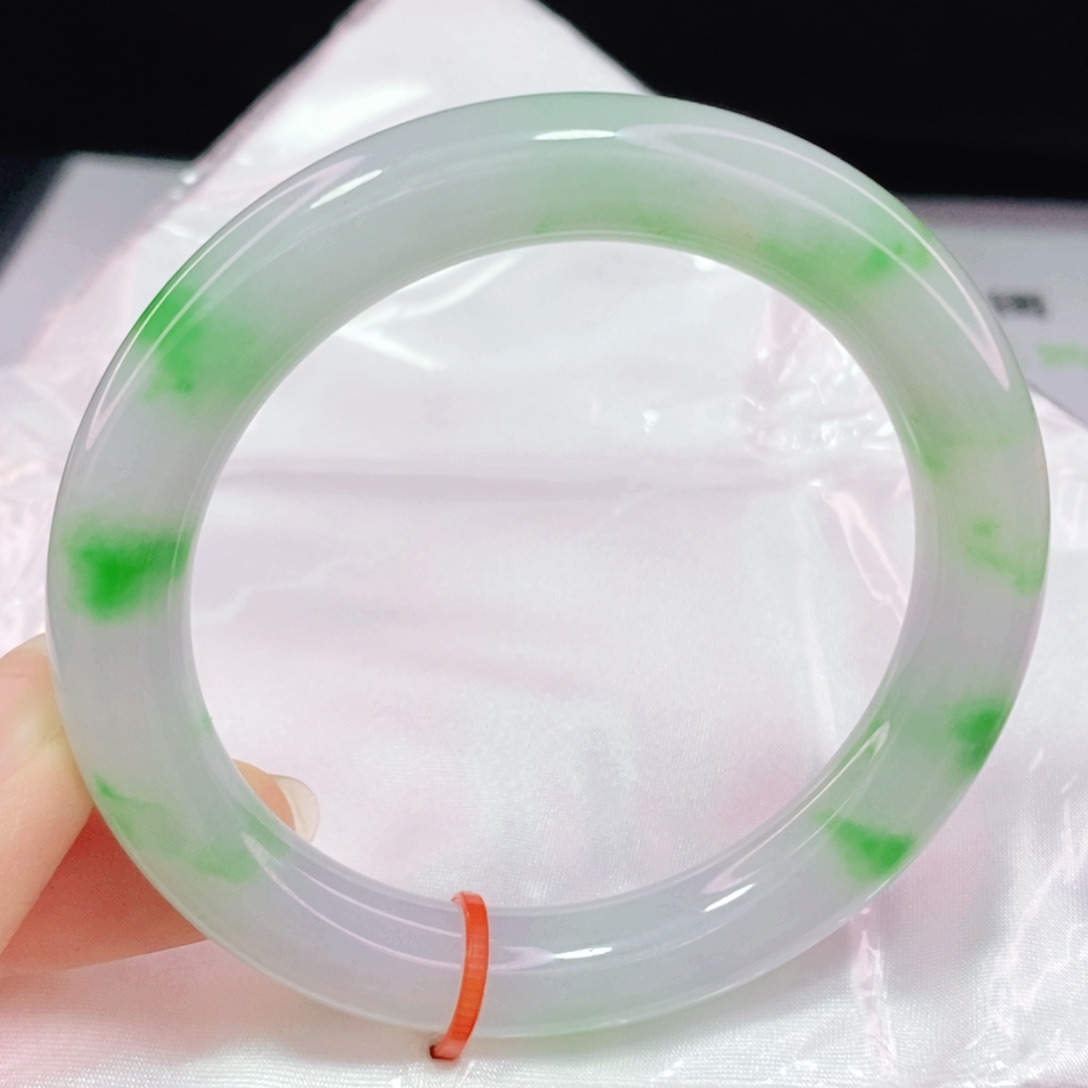 未镶嵌手镯翡翠55.5圆镯