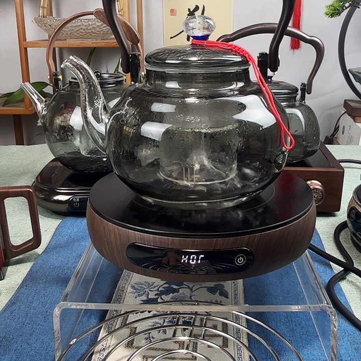 1200毫升煮茶壶加木纹炉加烤网