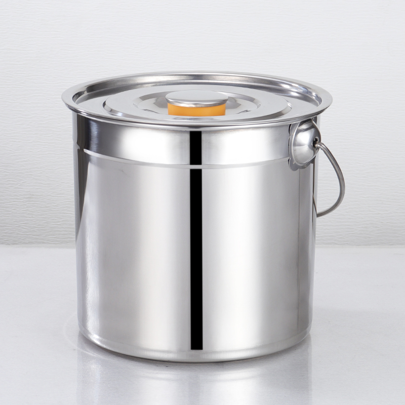 不锈钢食品级汤桶手提式水桶冰桶幼儿园带盖储油桶家用厨房食堂