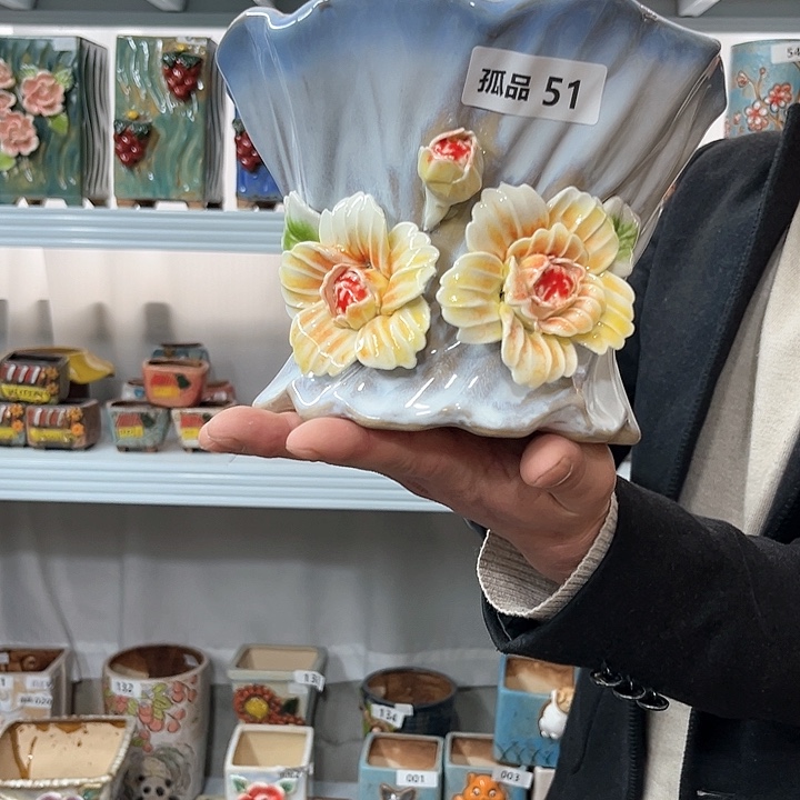 紫砂花盆粗陶材质多肉花盆