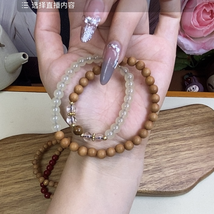（芭比檀）6mm天然檀木 香味木珠文玩品质可盘玩包浆佛珠