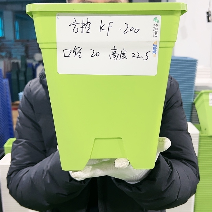 正品方盆口20高22果绿6只无托
