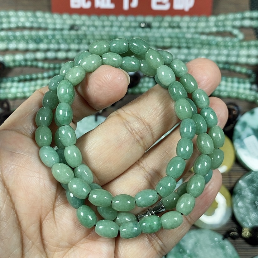 【闪购商品】翡翠颈饰未镶嵌玉项链翡翠玉卡6长60厘米