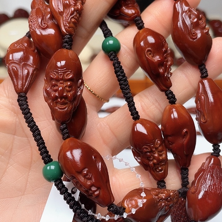 橄榄核手串?****佛十八罗汉