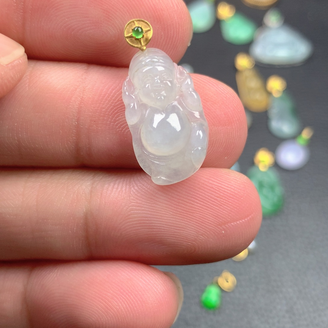 【闪购商品】颈饰18K金镶嵌翡翠翡翠