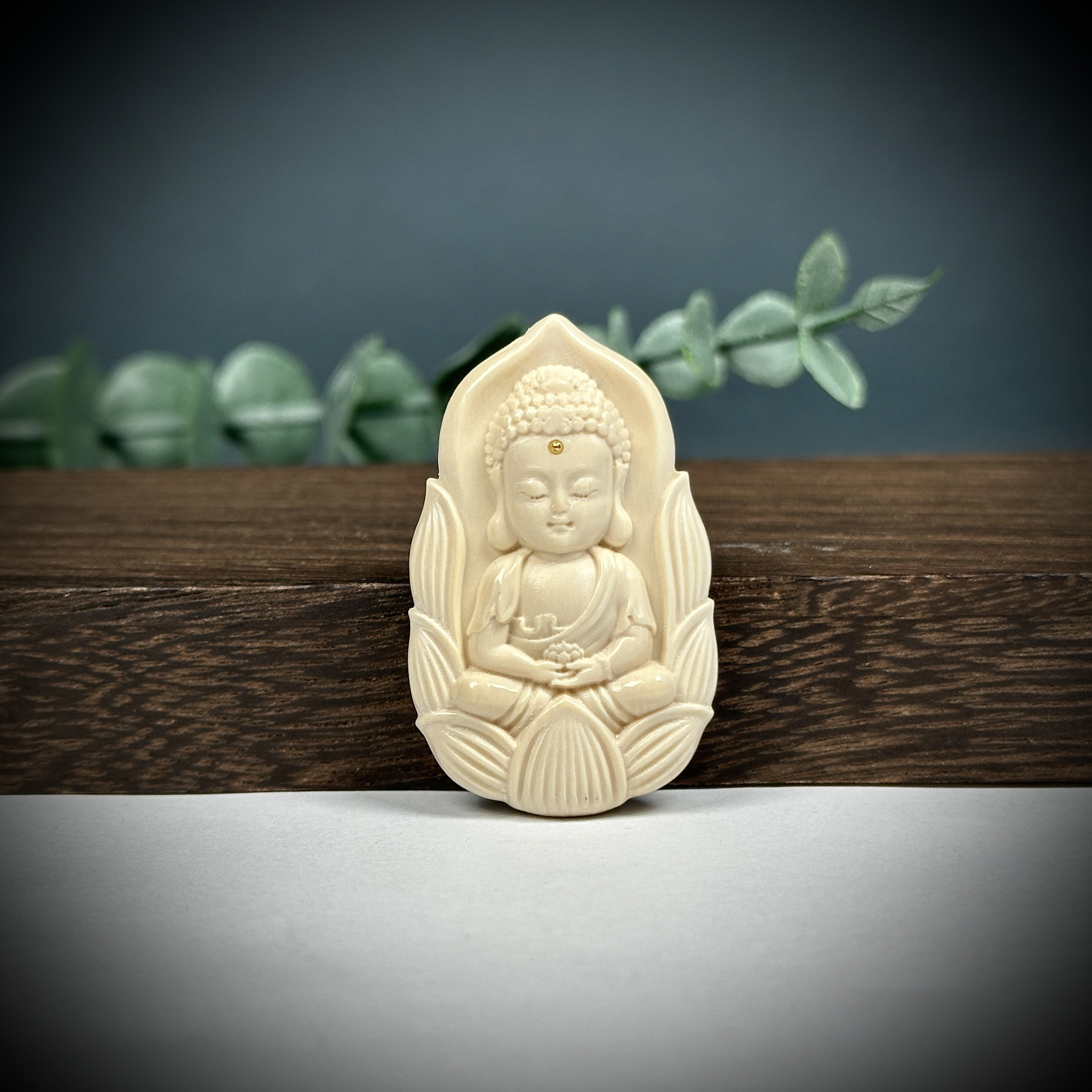 H39-42天然猛犸 阿弥陀佛26.8*43*8.5mm支持鉴定假一罚十