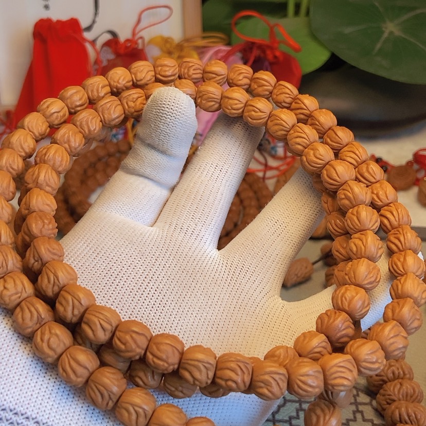 【闪购商品】桃核手串林**原龙纹桃核