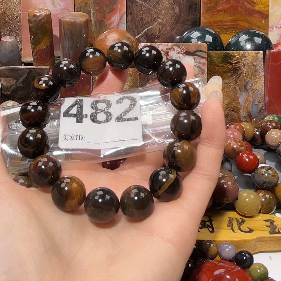 硅化玉未镶嵌天然北票硅化玉手串14.7