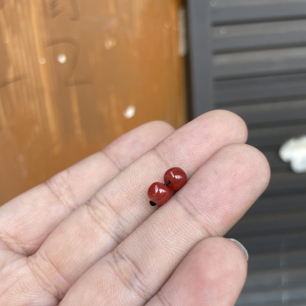 1号：福利南红（6.1玫锦红老型对珠）