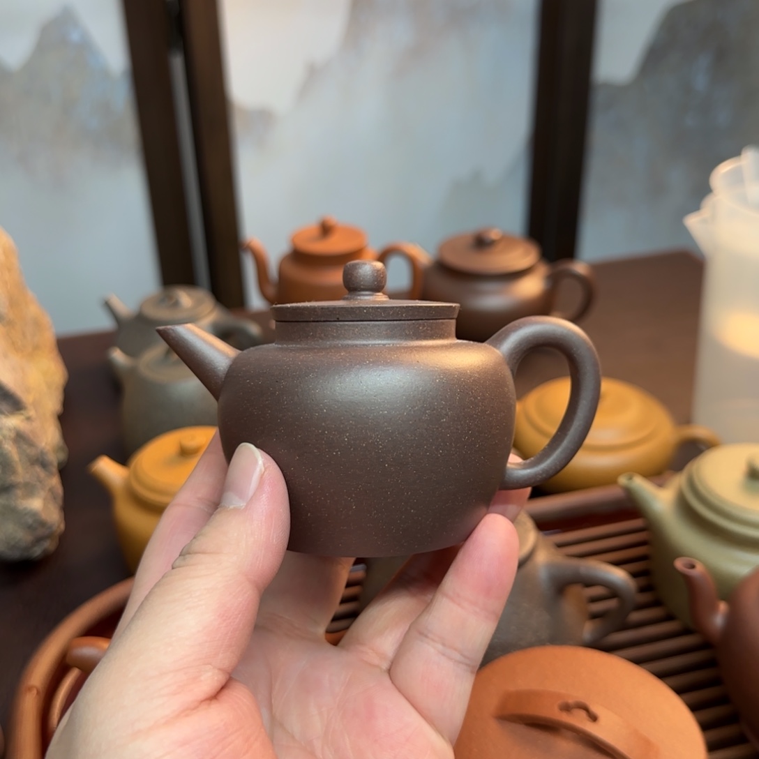 南***南紫砂茶壶四号井底槽清邵亨裕平盖圆壶