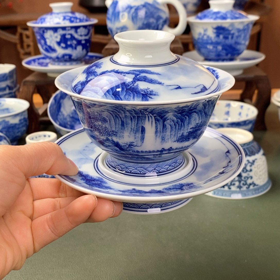 杯人**戏景德镇陶瓷手工手绘