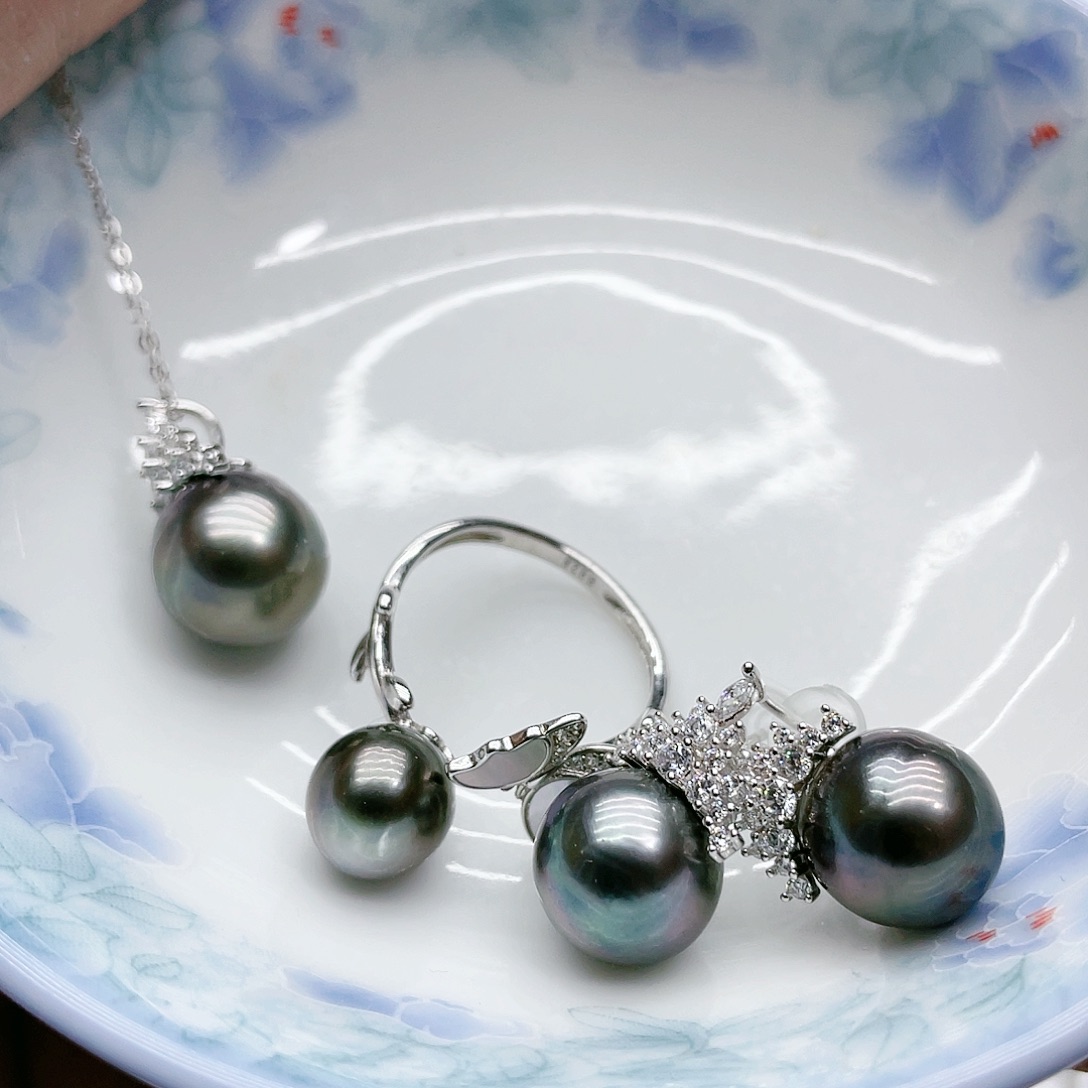 海水珍珠颈饰银S925镶嵌