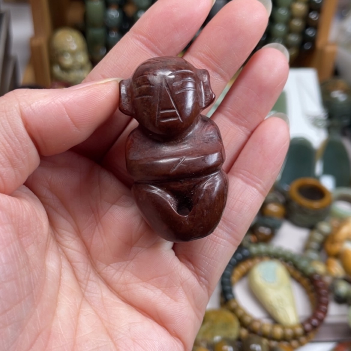 【闪购商品】岫岩河磨玉（透闪石质玉）手把件未镶嵌