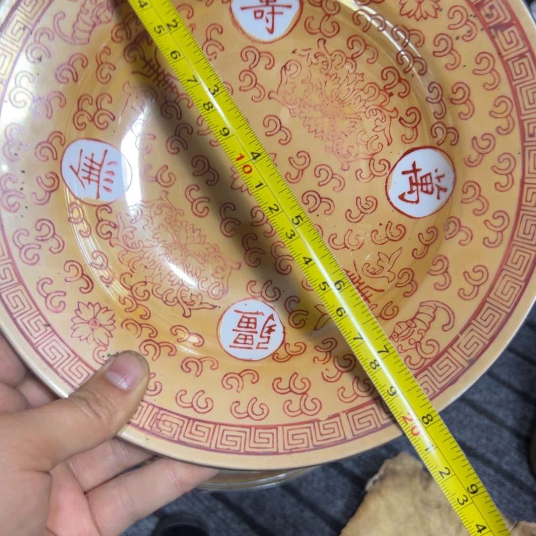 陶摆件20厘米手绘深盘