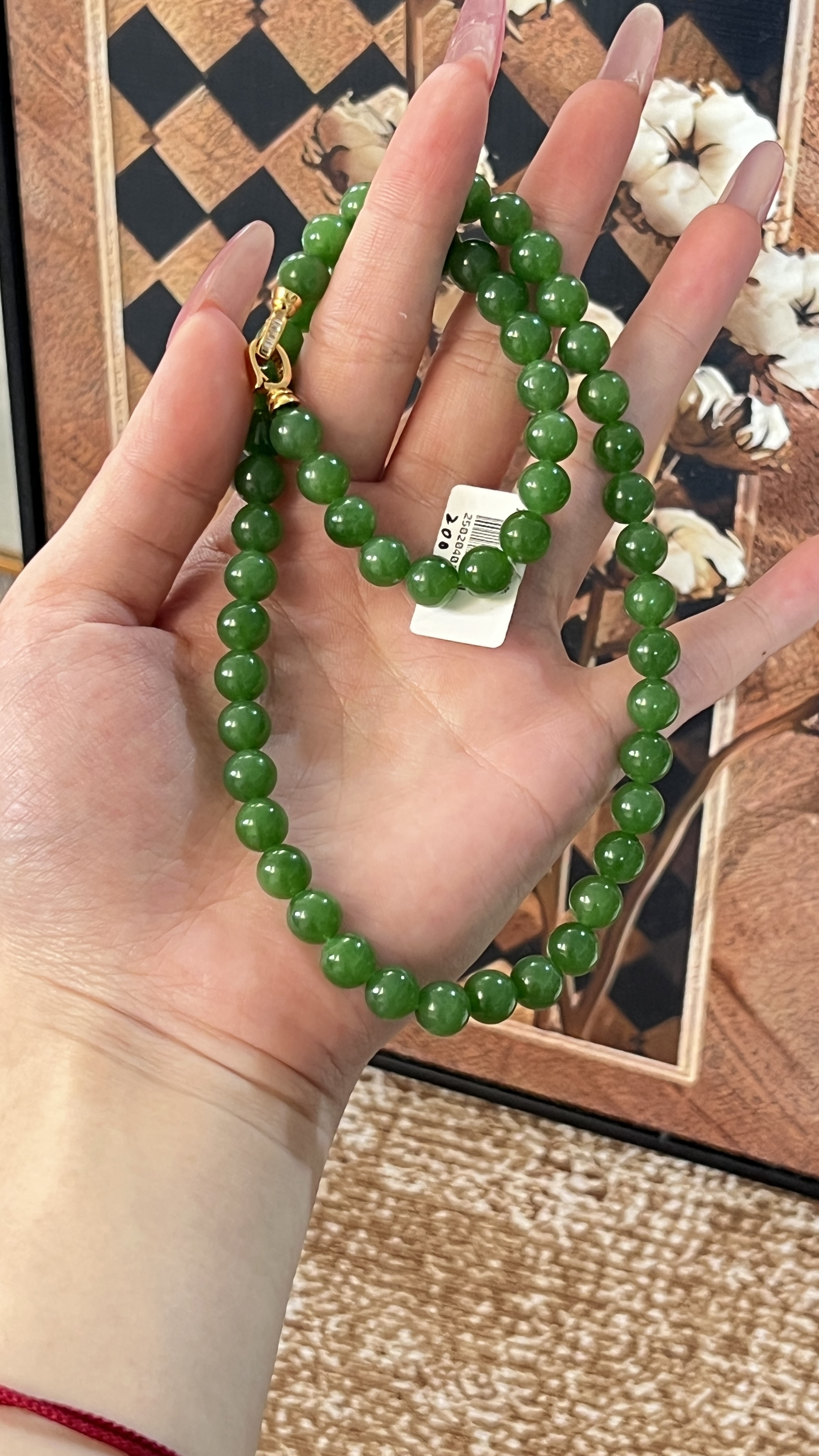 俄料七号矿老料碧玉妈妈链母亲节礼物