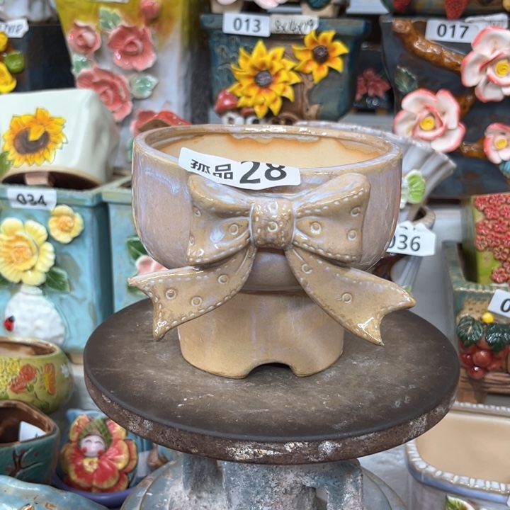 紫砂花盆粗陶材质多肉花盆