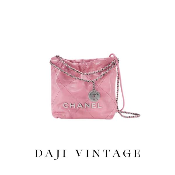 大吉中古/Chanel香奈儿粉色mini22bag斜挎包