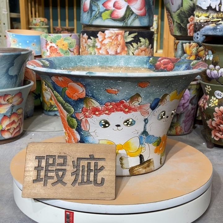 红陶景德镇艺术手绘作品