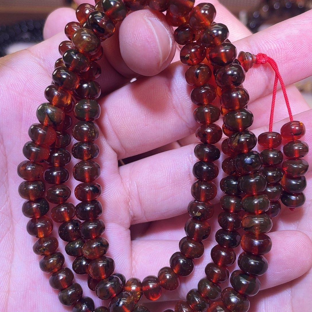 琥珀未镶嵌裸石7+抚顺琥珀血珀108