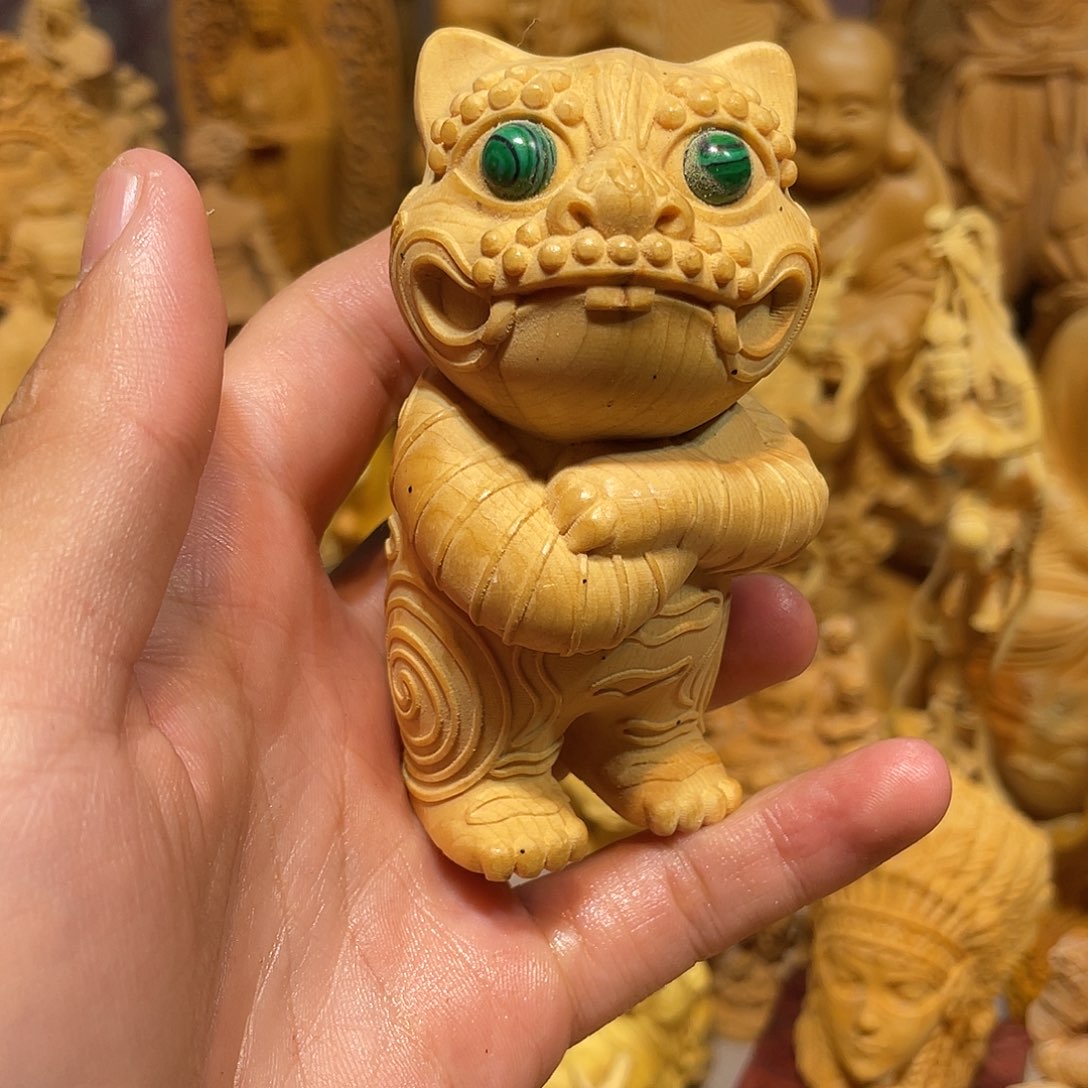黄杨木小微瑕虎爷