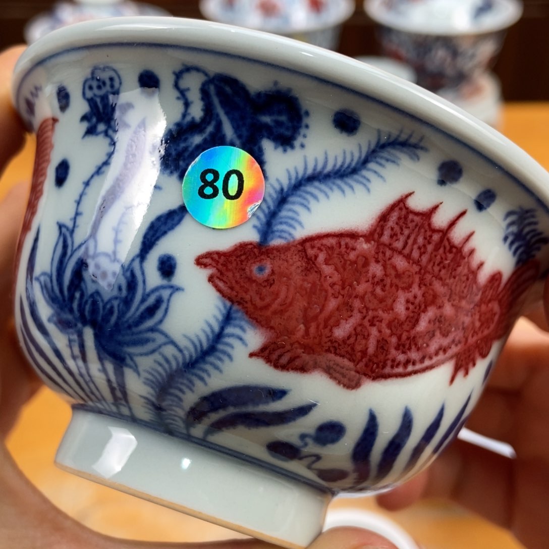 手绘现代茶具非古董